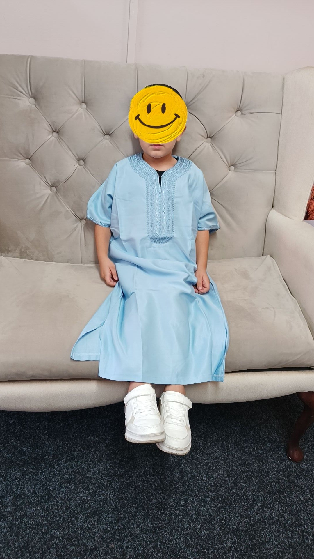 kids luxurious Moroccan thobe with beautiful embroidery