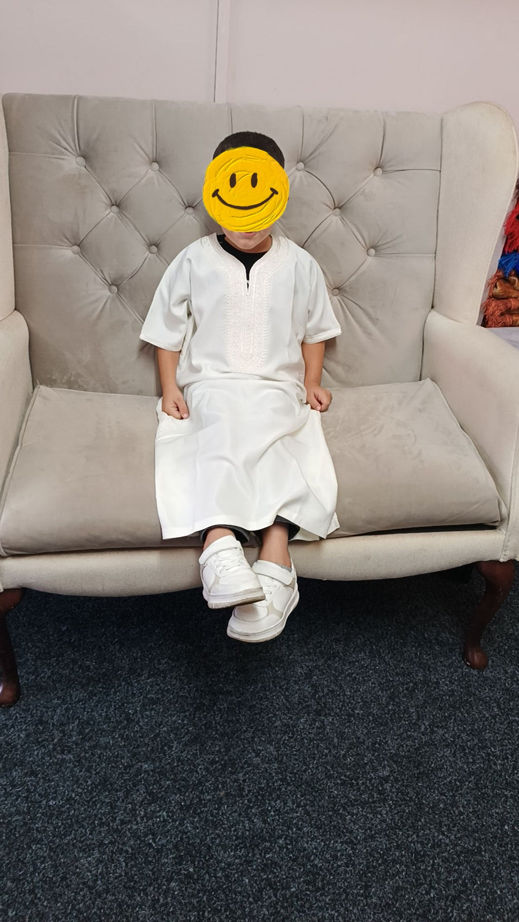 kids luxurious Moroccan thobe with beautiful embroidery