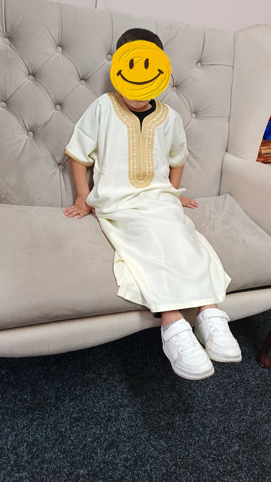 kids luxurious Moroccan thobe with beautiful embroidery