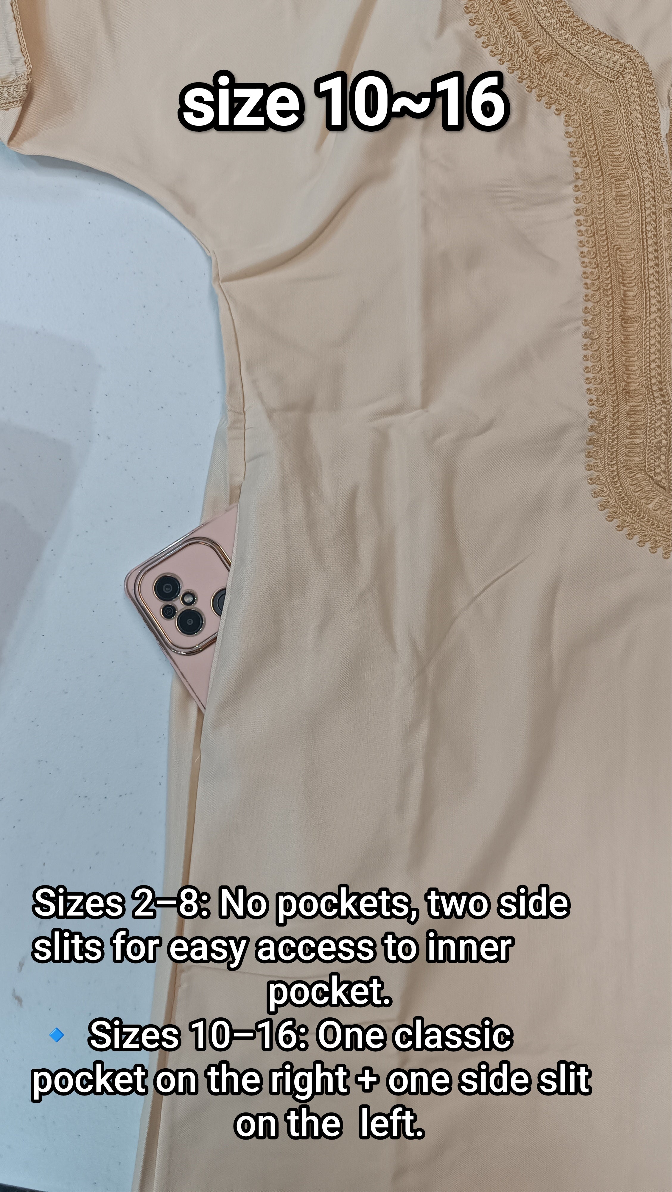 kids luxurious Moroccan thobe with beautiful embroidery